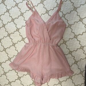 Pink & White Romper